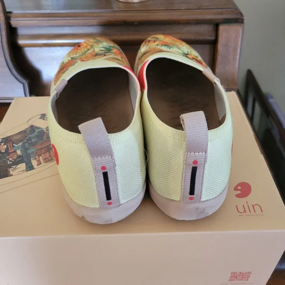 UIN Sunflower Canvas Slip-Ons - Yellow and Orange - Picture 4 of 7